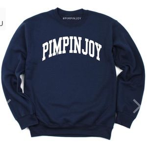 Pimpinjoy Collegiate unisex pullover - Navy